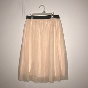 Light pink and black puffy tutu skirt